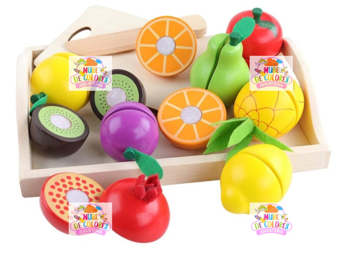 SET DE FRUTAS DE MADERA PARA CORTAR - Imagen 3