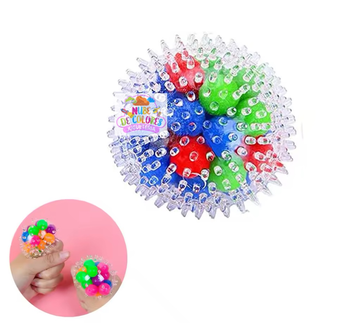 PELOTA MULTISENSORIAL CON PÚAS DE SILICONA - Imagen 4