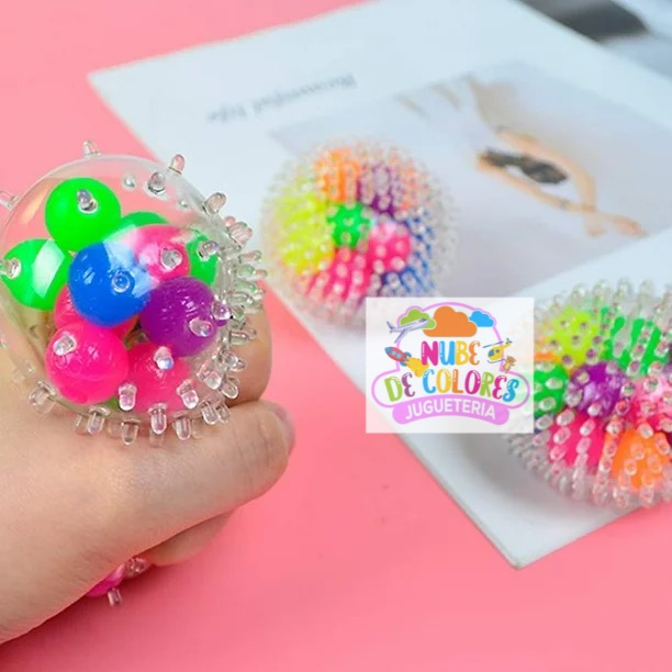 PELOTA MULTISENSORIAL CON PÚAS DE SILICONA