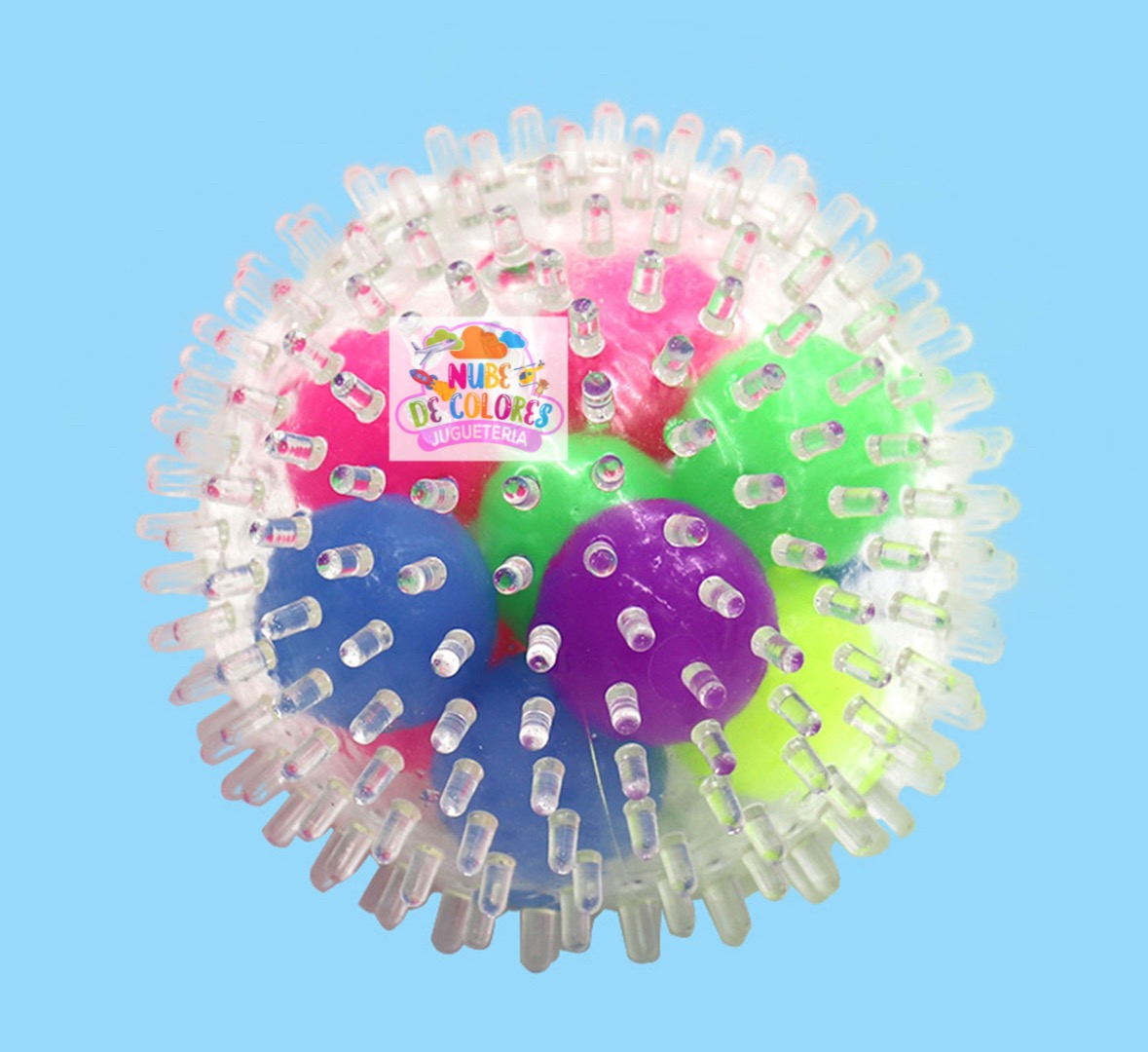 PELOTA MULTISENSORIAL CON PÚAS DE SILICONA - Imagen 2