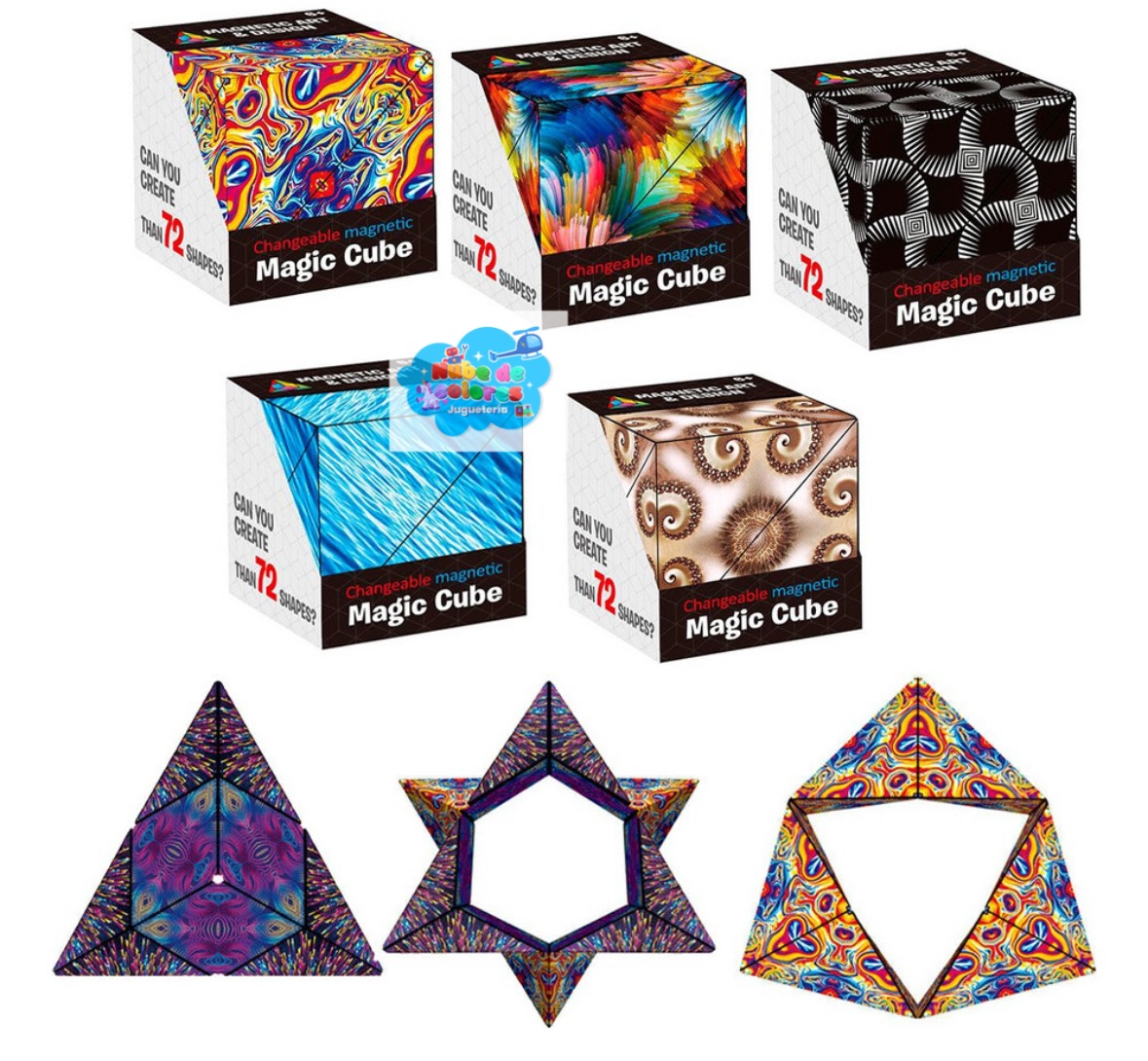 CUBO RUBIX MÁGICO MAGNÉTICO 72 FORMAS - Imagen 5