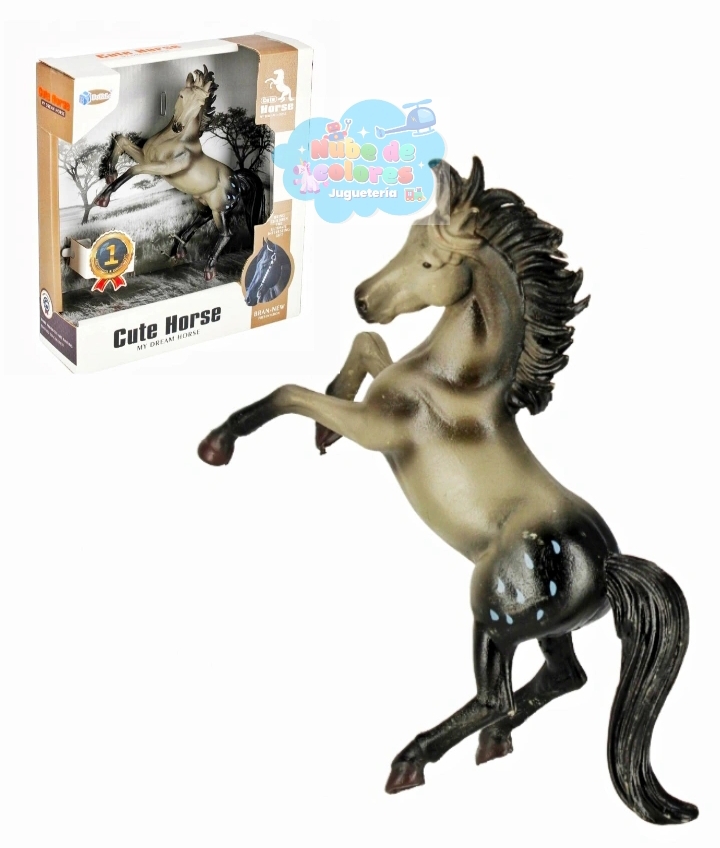 FIGURA DE CABALLO GRIS REALISTA
