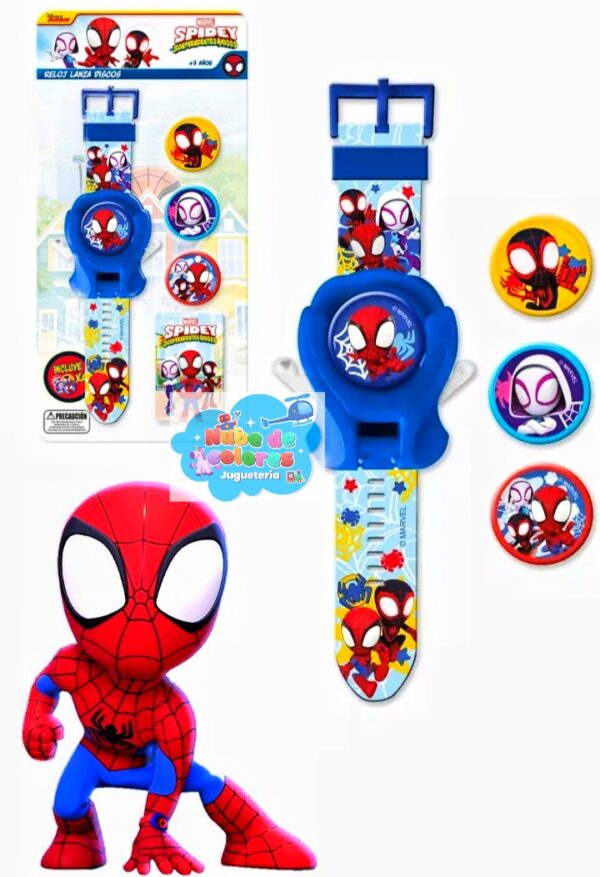 SPIDEY RELOJ LANZADOR DE DISCOS