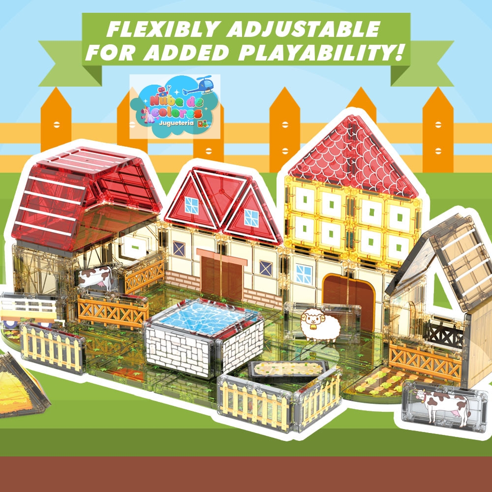 BLOQUES MAGNÉTICOS GRANJA 65 PCS. - Imagen 5