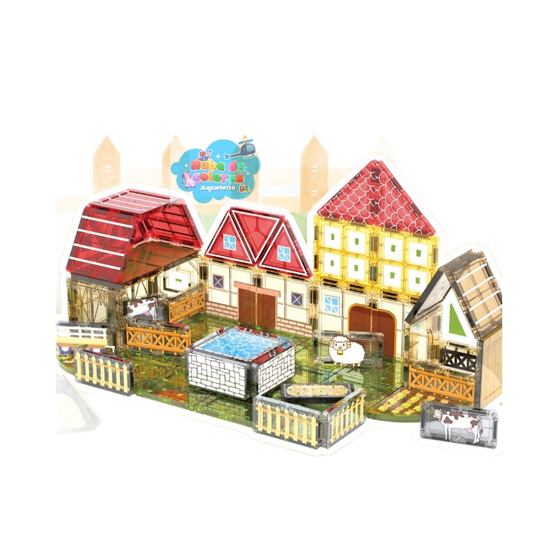 BLOQUES MAGNÉTICOS GRANJA 65 PCS. - Imagen 6