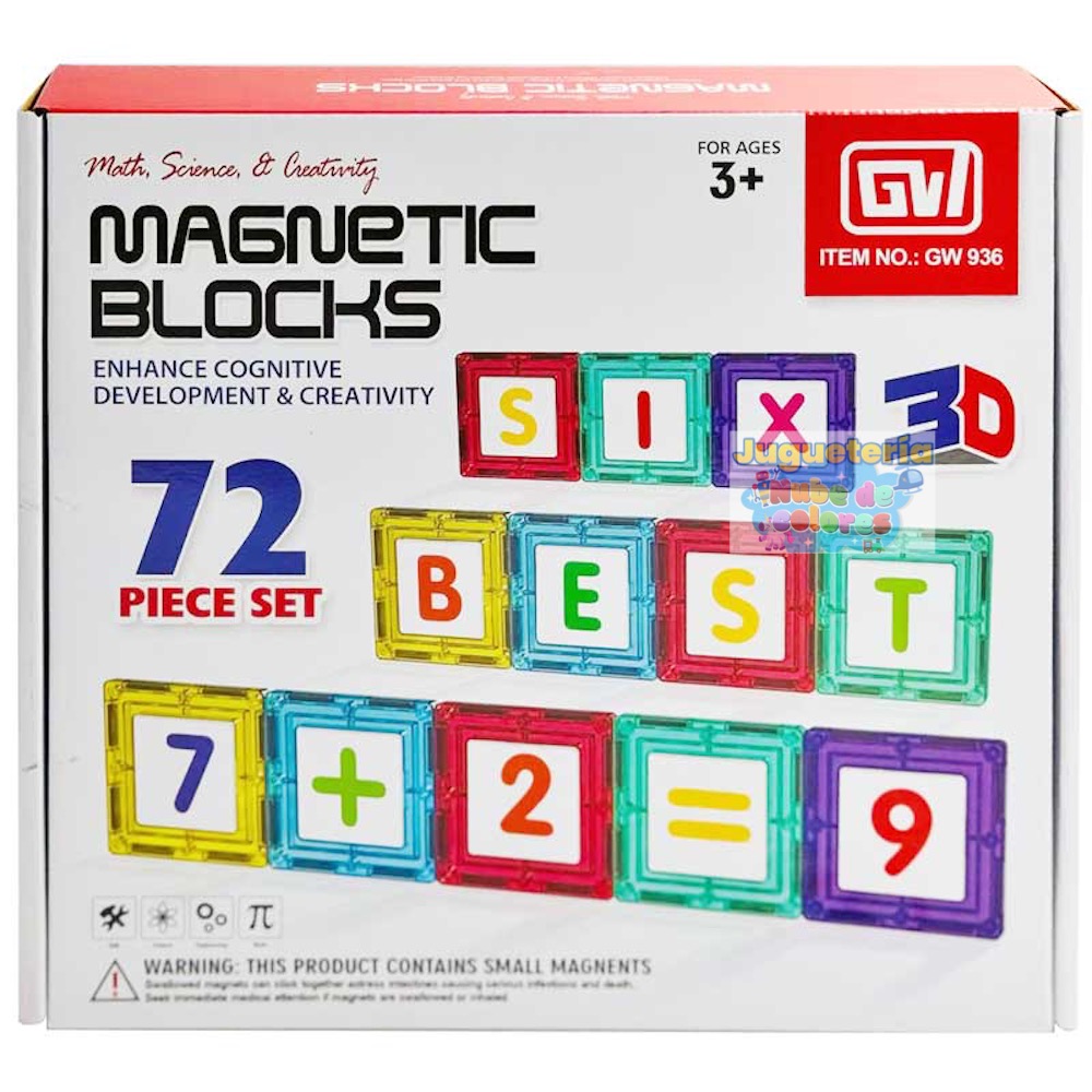MAGNÉTICOS BLOQUES ( ABC Y NÚMEROS) 72 piezas - Imagen 5
